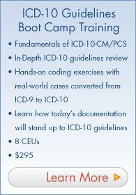 Boot Camps ICD-10 Guideline Training