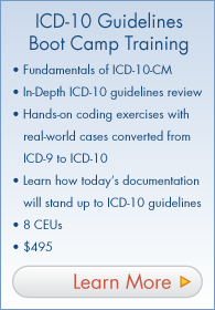 Boot Camps ICD-10 Guideline Training
